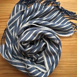 Banana republic blue striped scarf